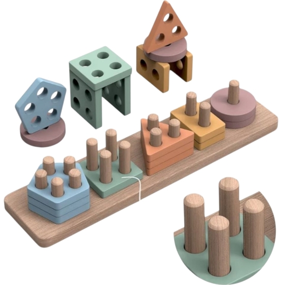 Shape Sorter & Color Stacker - Picture 1 of 6